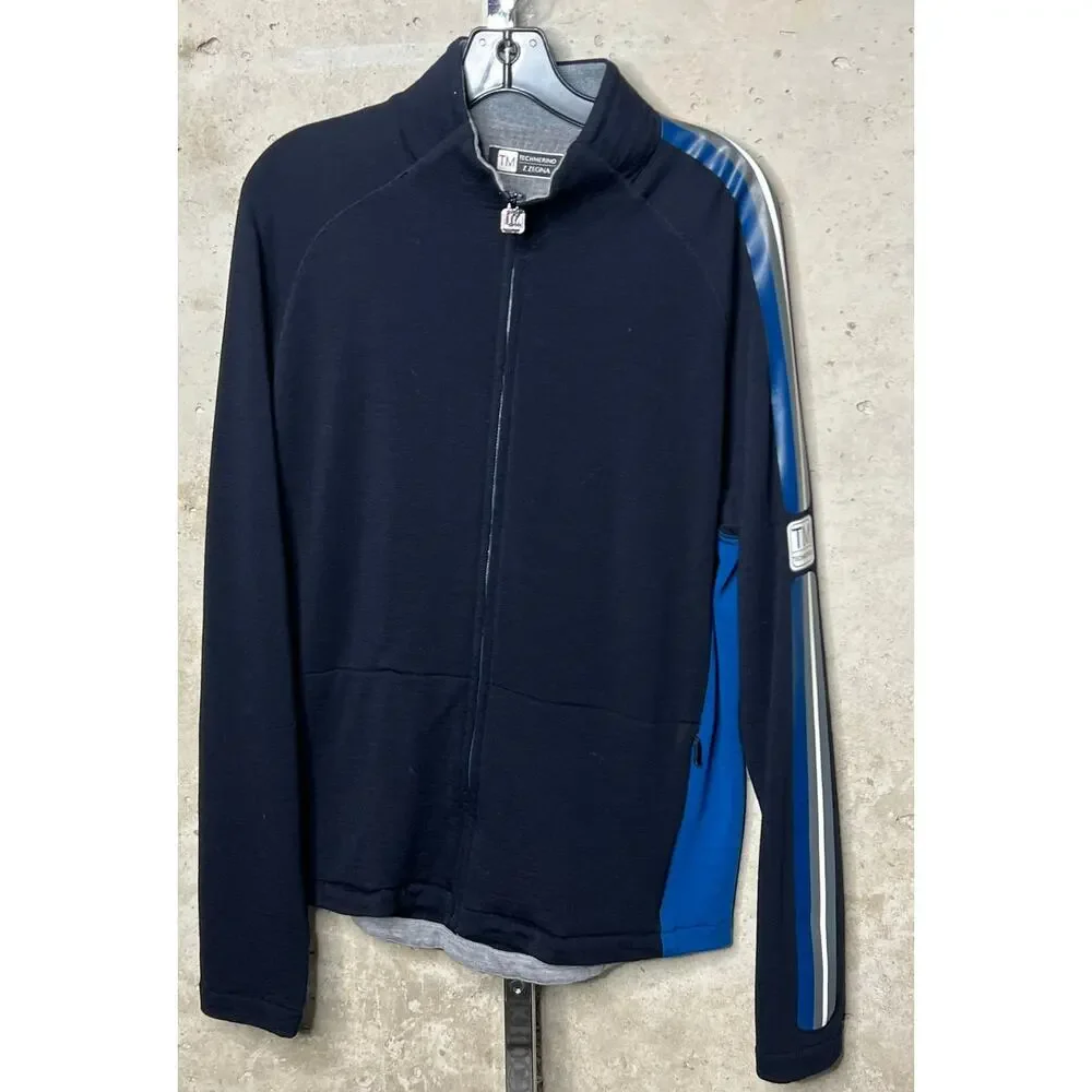 Z Zegna Techmerino Blue Full-Zip Jacket Sz. Large